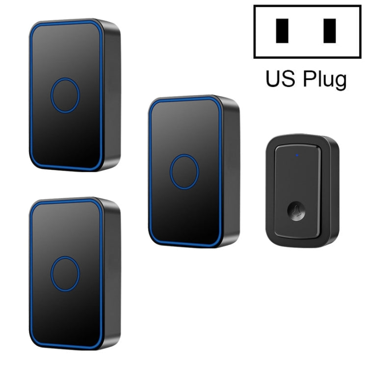 CACAZI A19 One Button Three Receivers Wireless Music Doorbell without Battery CACAZI A19 One Button Three Receivers Wireless Music Doorbell without Battery